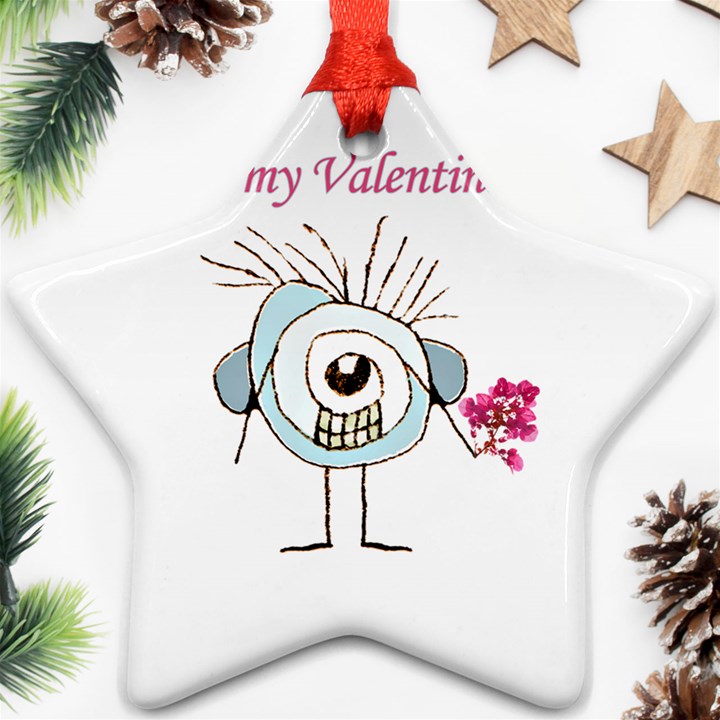 Valentine Day Poster Star Ornament (Two Sides)