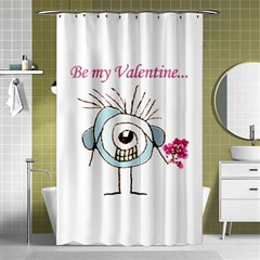 Valentine Day Poster Shower Curtain 48  X 72  (small)  by dflcprints