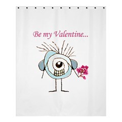 Valentine Day Poster Shower Curtain 60  X 72  (medium)  by dflcprints