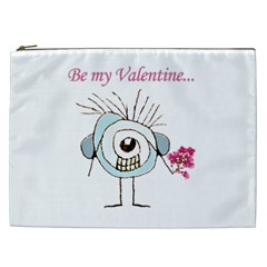 Valentine Day Poster Cosmetic Bag (xxl)  by dflcprints