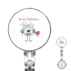 Valentine Day Poster Stainless Steel Nurses Watch by dflcprints