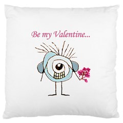 Valentine Day Poster Standard Flano Cushion Case (two Sides) by dflcprints