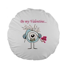 Valentine Day Poster Standard 15  Premium Flano Round Cushions by dflcprints