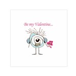 Valentine Day Poster Small Satin Scarf (Square)  Front