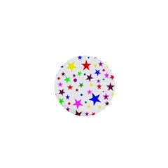 Stars Pattern Background Colorful Red Blue Pink 1  Mini Magnets by Nexatart