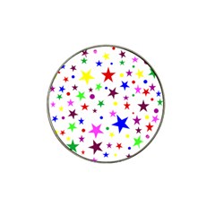 Stars Pattern Background Colorful Red Blue Pink Hat Clip Ball Marker (10 Pack) by Nexatart