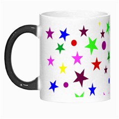 Stars Pattern Background Colorful Red Blue Pink Morph Mugs by Nexatart