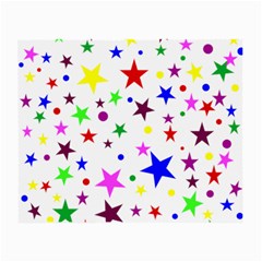 Stars Pattern Background Colorful Red Blue Pink Small Glasses Cloth by Nexatart