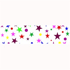 Stars Pattern Background Colorful Red Blue Pink Large Bar Mats by Nexatart