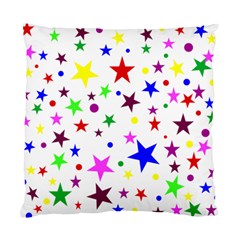 Stars Pattern Background Colorful Red Blue Pink Standard Cushion Case (two Sides) by Nexatart