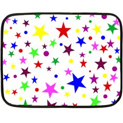 Stars Pattern Background Colorful Red Blue Pink Double Sided Fleece Blanket (mini)  by Nexatart