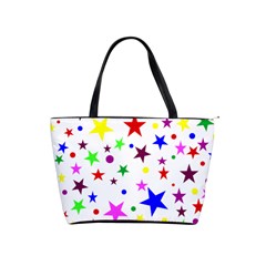 Stars Pattern Background Colorful Red Blue Pink Shoulder Handbags by Nexatart