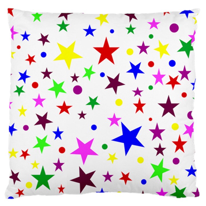 Stars Pattern Background Colorful Red Blue Pink Large Cushion Case (One Side)