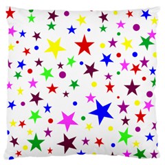 Stars Pattern Background Colorful Red Blue Pink Standard Flano Cushion Case (two Sides) by Nexatart