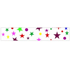 Stars Pattern Background Colorful Red Blue Pink Flano Scarf (large) by Nexatart