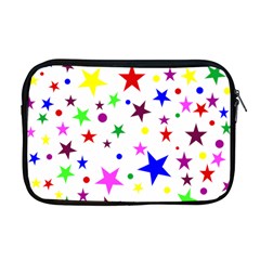 Stars Pattern Background Colorful Red Blue Pink Apple Macbook Pro 17  Zipper Case by Nexatart