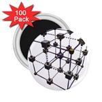 Grid Construction Structure Metal 2.25  Magnets (100 pack)  Front