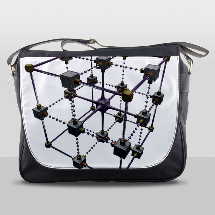 Grid Construction Structure Metal Messenger Bags