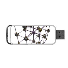 Grid Construction Structure Metal Portable Usb Flash (one Side) by Nexatart