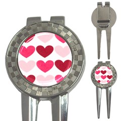 Valentine S Day Hearts 3-in-1 Golf Divots by Nexatart