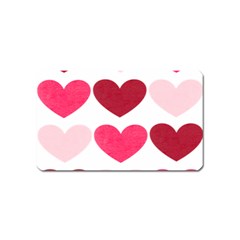 Valentine S Day Hearts Magnet (name Card) by Nexatart