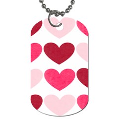 Valentine S Day Hearts Dog Tag (two Sides) by Nexatart