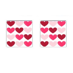 Valentine S Day Hearts Cufflinks (square) by Nexatart