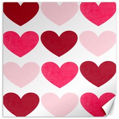 Valentine S Day Hearts Canvas 12  X 12   by Nexatart