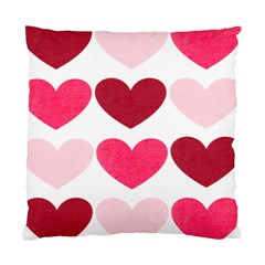 Valentine S Day Hearts Standard Cushion Case (one Side) by Nexatart