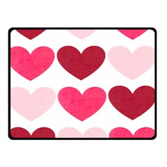 Valentine S Day Hearts Double Sided Fleece Blanket (small)  by Nexatart