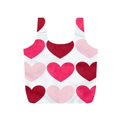 Valentine S Day Hearts Full Print Recycle Bags (s)  by Nexatart