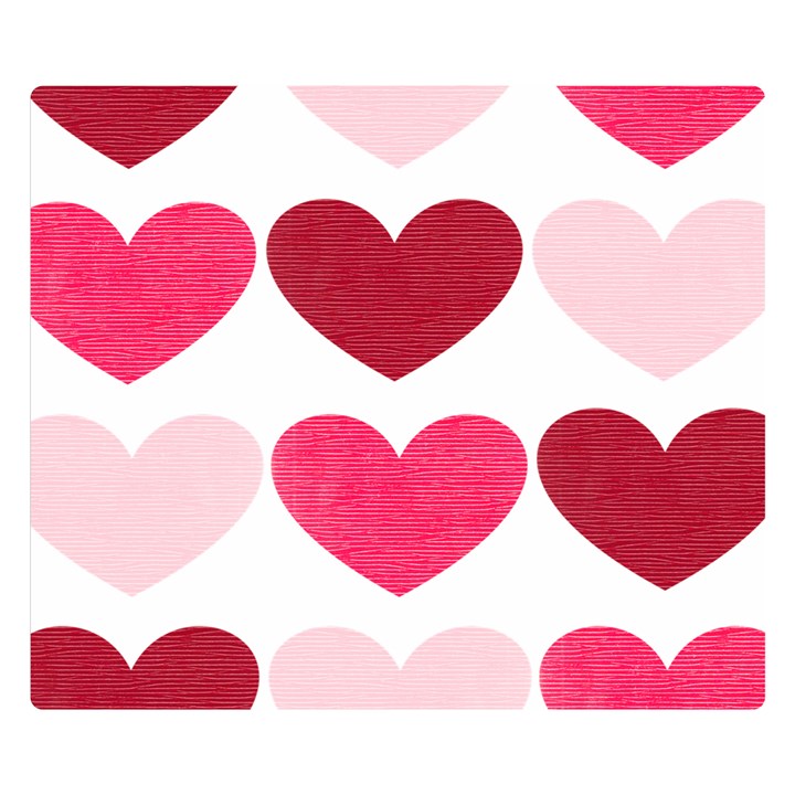 Valentine S Day Hearts Double Sided Flano Blanket (Small) 