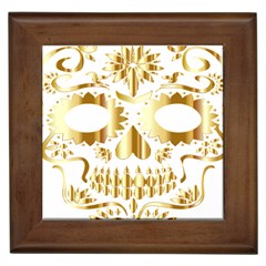 Sugar Skull Bones Calavera Ornate Framed Tiles