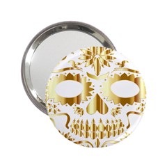 Sugar Skull Bones Calavera Ornate 2 25  Handbag Mirrors by Nexatart