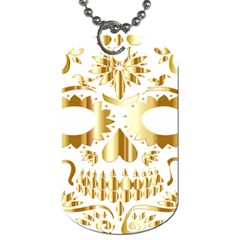 Sugar Skull Bones Calavera Ornate Dog Tag (one Side)