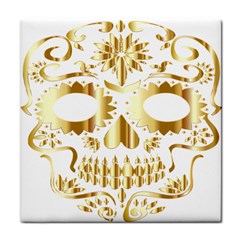 Sugar Skull Bones Calavera Ornate Face Towel by Nexatart