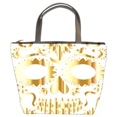 Sugar Skull Bones Calavera Ornate Bucket Bags by Nexatart