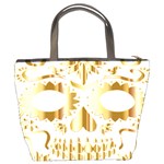 Sugar Skull Bones Calavera Ornate Bucket Bags Back