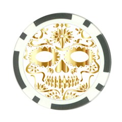 Sugar Skull Bones Calavera Ornate Poker Chip Card Guard (10 Pack) by Nexatart