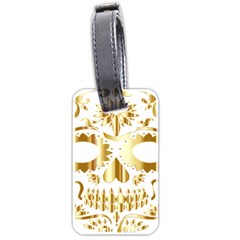 Sugar Skull Bones Calavera Ornate Luggage Tags (two Sides) by Nexatart