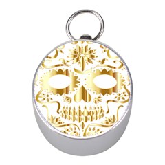 Sugar Skull Bones Calavera Ornate Mini Silver Compasses by Nexatart