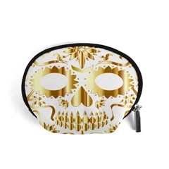 Sugar Skull Bones Calavera Ornate Accessory Pouches (small)  by Nexatart