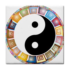 Yin Yang Eastern Asian Philosophy Tile Coasters by Nexatart