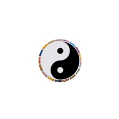 Yin Yang Eastern Asian Philosophy 1  Mini Buttons