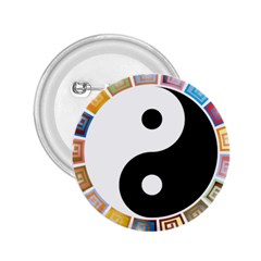 Yin Yang Eastern Asian Philosophy 2 25  Buttons by Nexatart