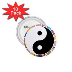 Yin Yang Eastern Asian Philosophy 1 75  Buttons (10 Pack)