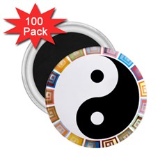 Yin Yang Eastern Asian Philosophy 2 25  Magnets (100 Pack)  by Nexatart