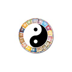 Yin Yang Eastern Asian Philosophy Golf Ball Marker by Nexatart