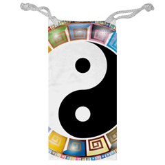 Yin Yang Eastern Asian Philosophy Jewelry Bag by Nexatart