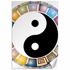 Yin Yang Eastern Asian Philosophy Canvas 12  X 18   by Nexatart